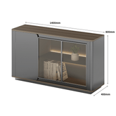 Atoms-C Premium Wooden Office Pantry Low Executive Cabinet Sideboard